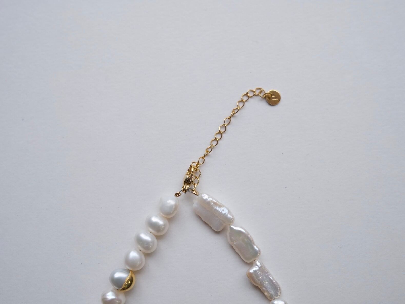 PREEK＞HALF &HALF BAROQUE PEARL ネックレス 