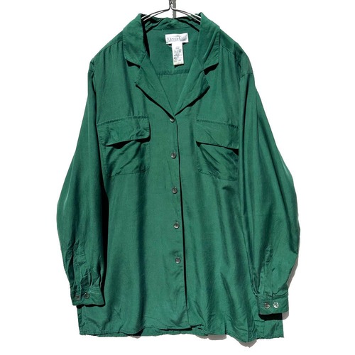 [Christie&Jill] Vintage Lapel Silk Shirt [1990s-] Vintage Silk Shirt