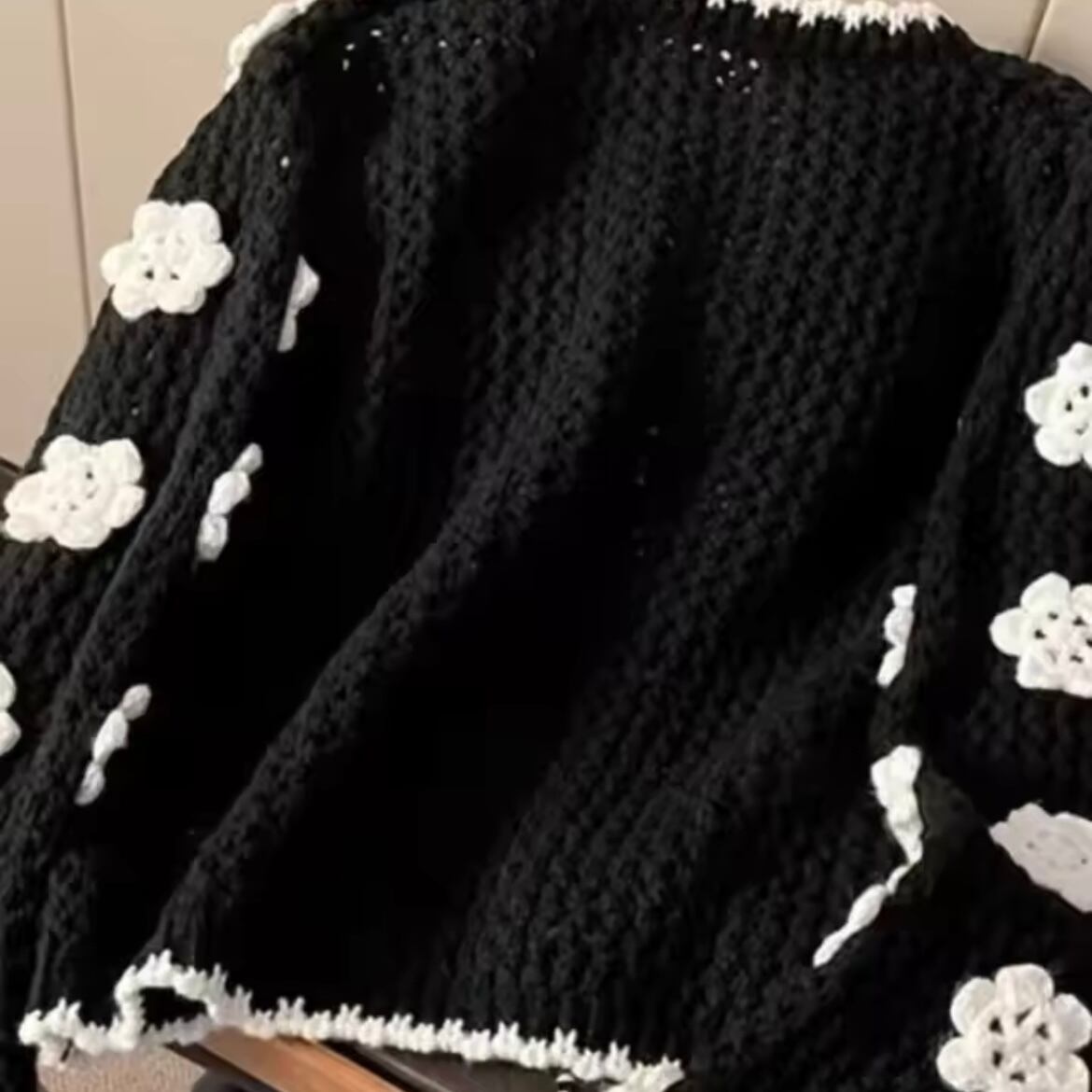 vintage flower knit cardigan