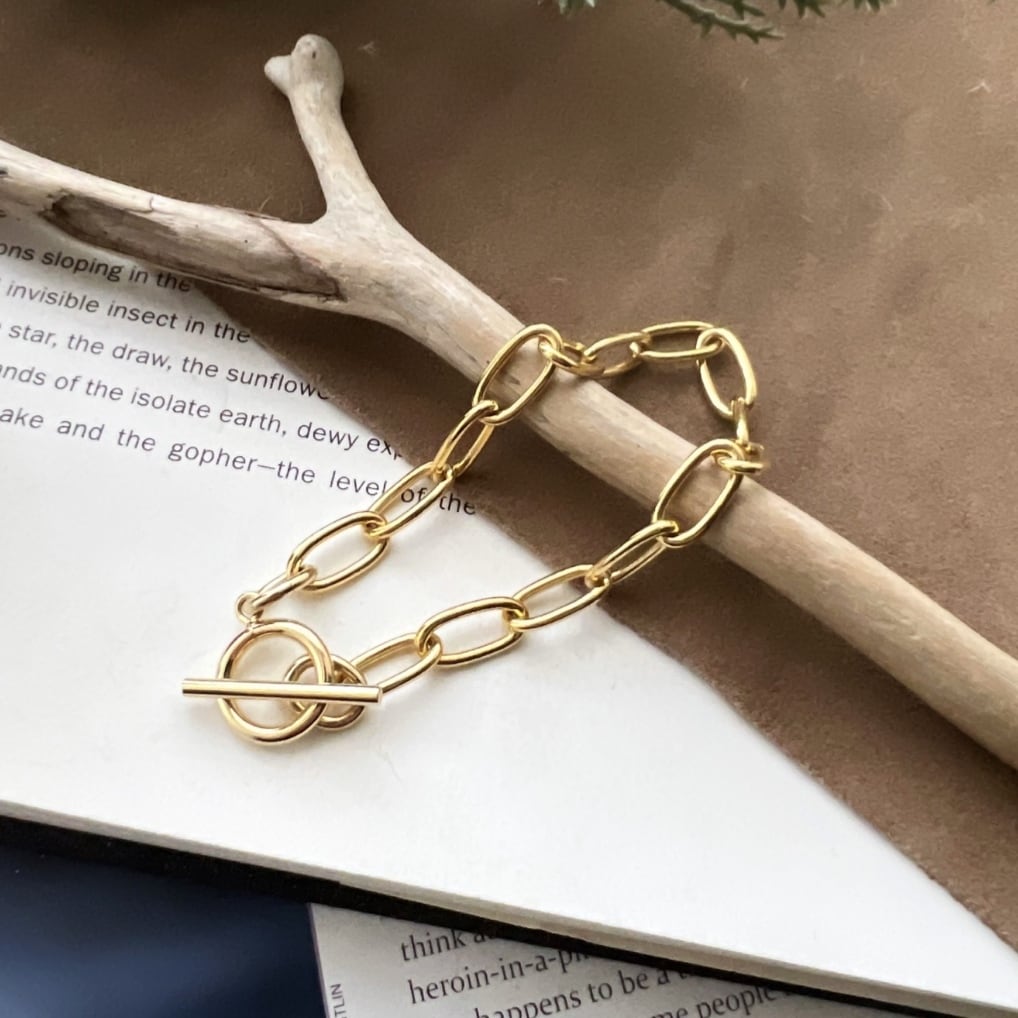 Oval Chain Bracelet【GOLD】 | Akto Oval Chain Bracelet【GOLD】 | Akto