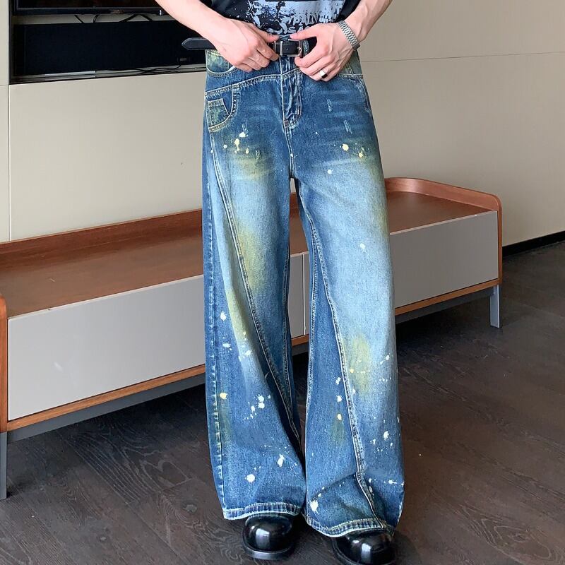 パッチワーク風ダメージデニム C10390