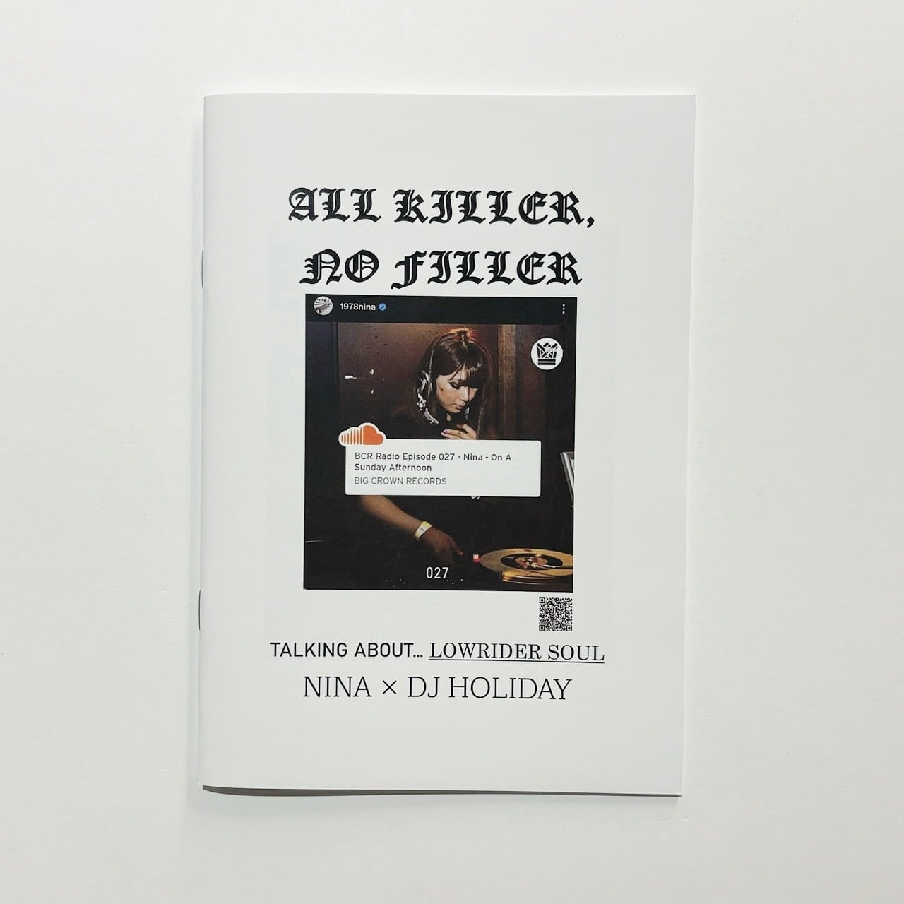 NINA × DJ HOLIDAY - “TALKING ABOUT… LOWRIDER SOUL” | stacks bookstore