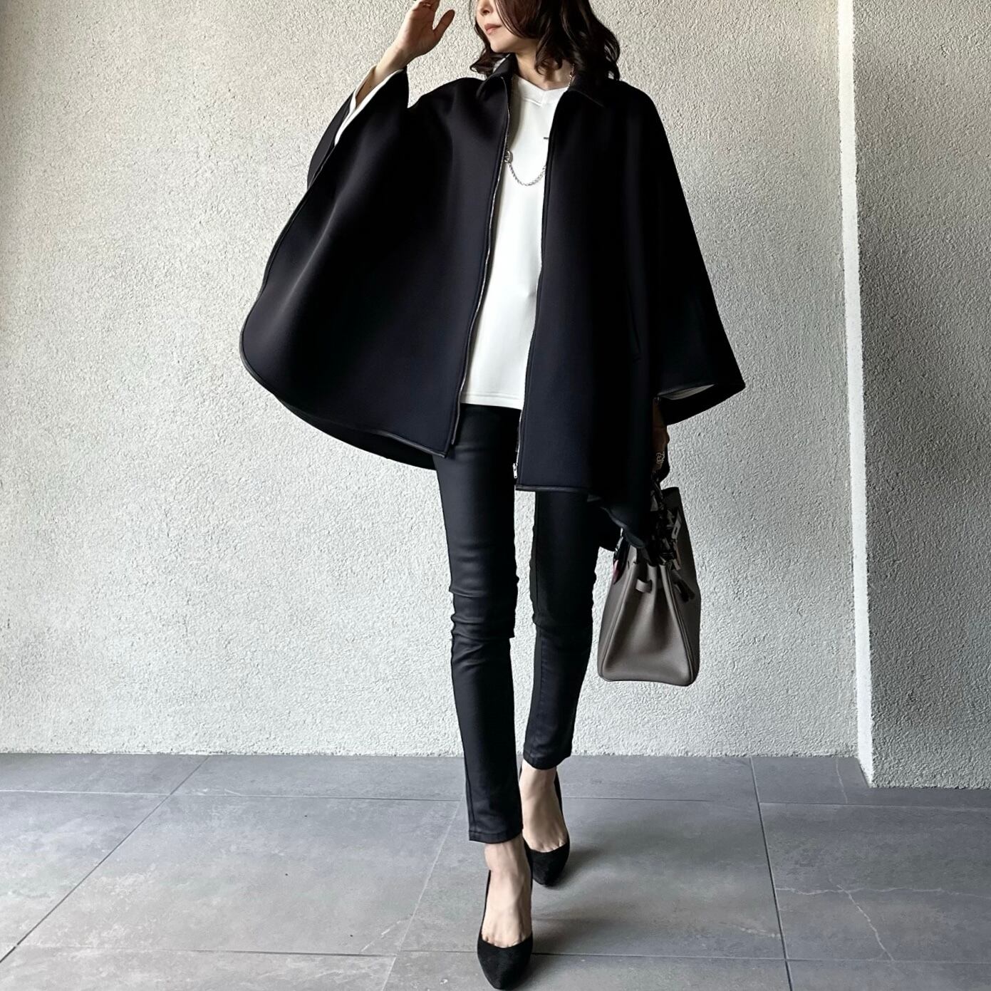 sov. ソブ　ジップアップポンチョコート　Akkoさんコラボ　美品 sov. ソブジップアップポンチョコートAkkoさんコラボ美品