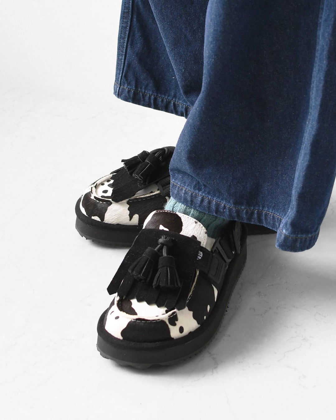 SHAKA [シャカ] MOC MULE TASSEL COWHAIR [SK-339] キルトタッセル付き