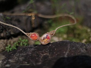 ダブル メキシコ産 カンテラオパール  ネックレス