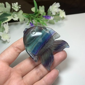 在庫セール☆1.海のアニマル♪♪フローライトお魚さん☆ペアセット
