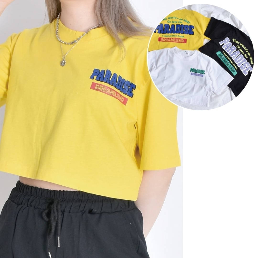 70%OFF】PARADISE ショート丈Tシャツ | VOLCAN&APHRODITE 公式通販