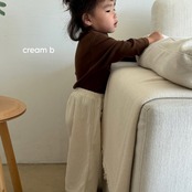 韓国子供服 / 26winter / cream bbang / 裏起毛ハーフネックTシャツ / キッズ / 冬服 *XXS~JS*