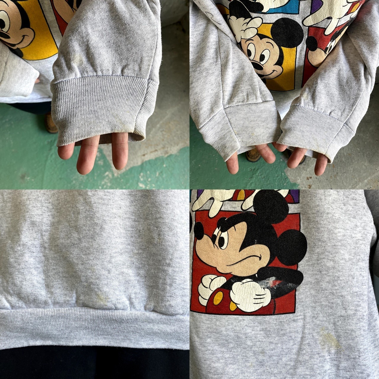 90年代 USA製 ディズニー ミッキーマウス キャラクタープリント