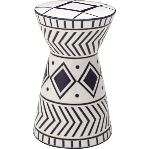 スツール(幾何学模様) 椅子 チ ェア 陶器 ガーデン テラス 庭 置き台 和風 和モダン アジアン エスニック インテリア 家具 お しゃれ