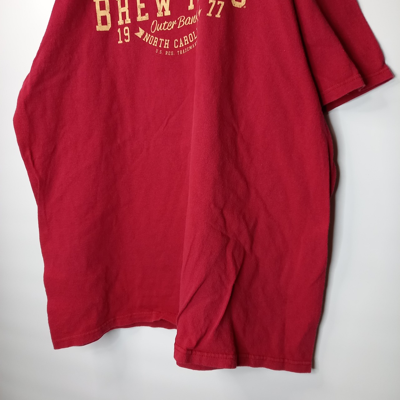 クルーネック　プリントTシャツ　半袖　企業ロゴ　BREW THRU　XL