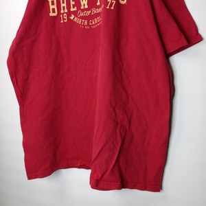 クルーネック　プリントTシャツ　半袖　企業ロゴ　BREW THRU　XL