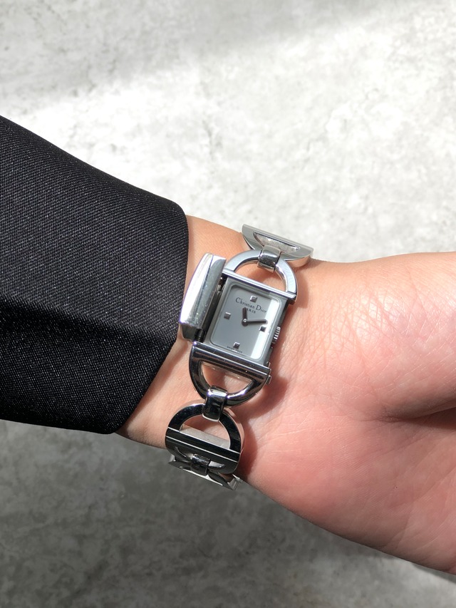 Christian Dior クリスチャン ディオール Pandiora 腕時計 シルバー ステンレススチール D78-100 vintage ヴィンテージ オールド zsjnpr