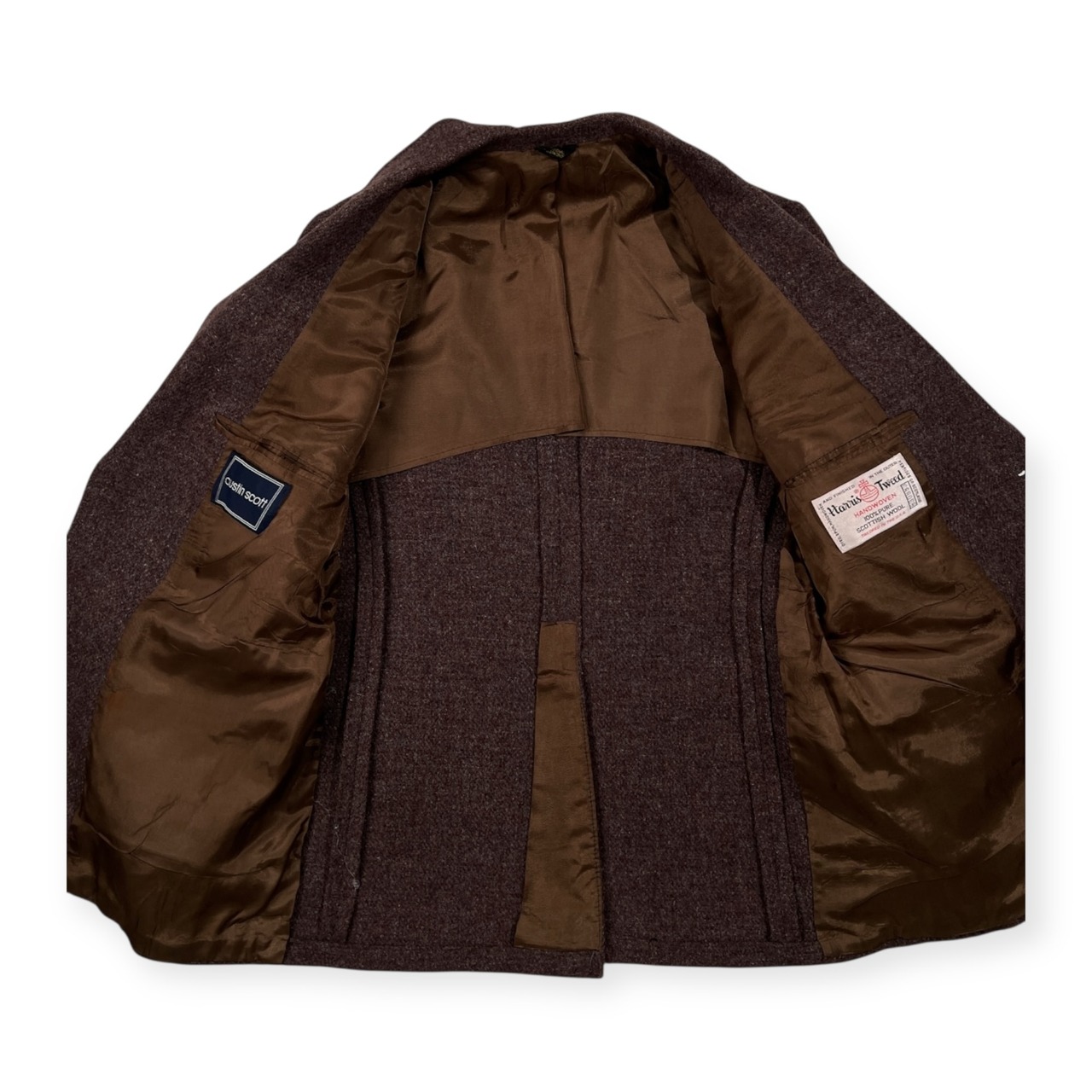 80s Harris Tweed ハリスツイード Austin Scott テーラードジャケット L~程度 /ビンテージ