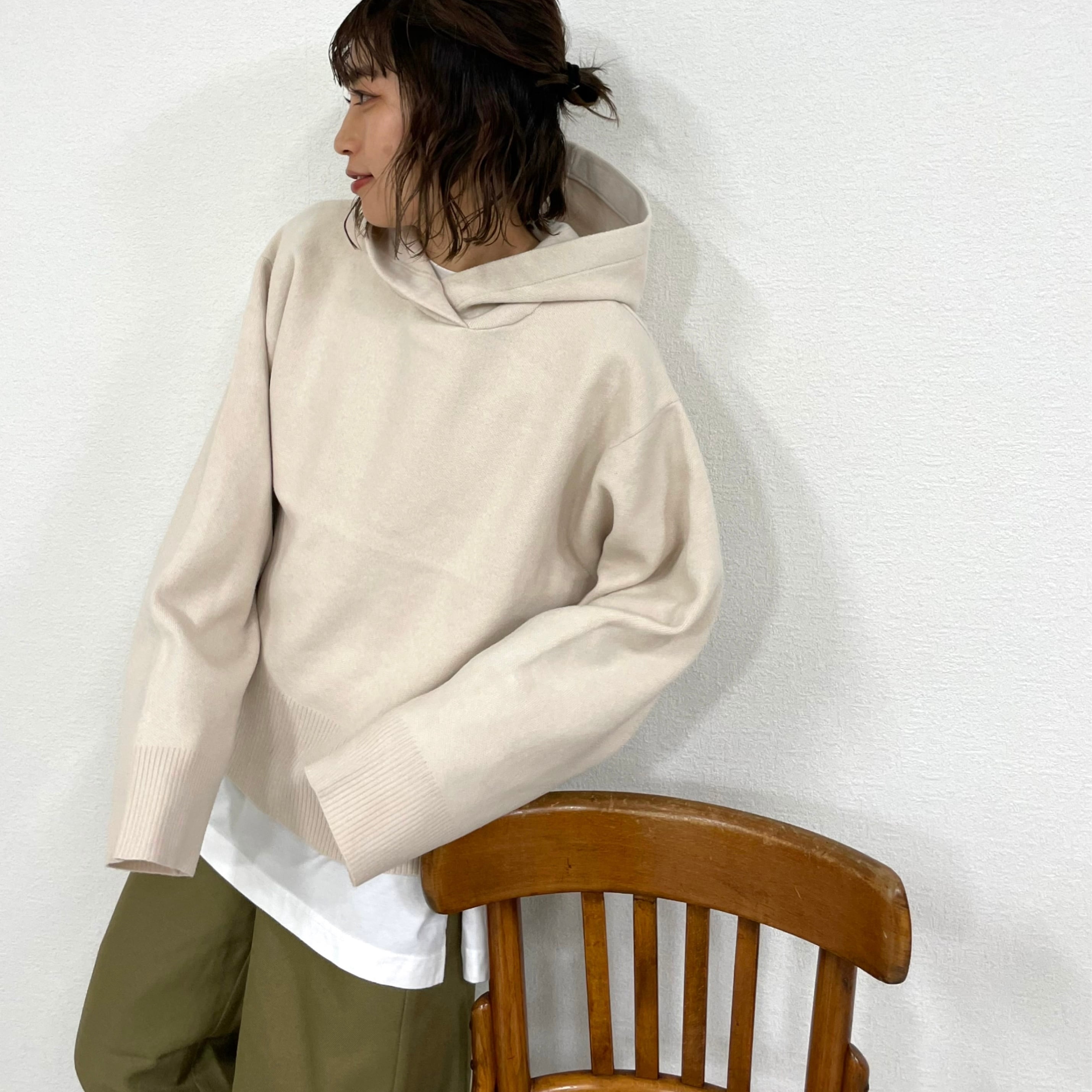 杢ニットフードプルオーバー 5056895 (1113)