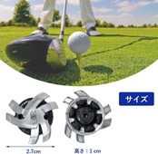 TerraShine ゴルフスパイク鋲 24個セット スパイク フットジョイ スパイク鋲 交換 ゴルフシューズ スパイク 交換用スパイク鋲 衝撃吸収 滑り止め 固定 付け替え 簡単脱着 クリケットシューズにも適用可能(黒灰+灰黒)