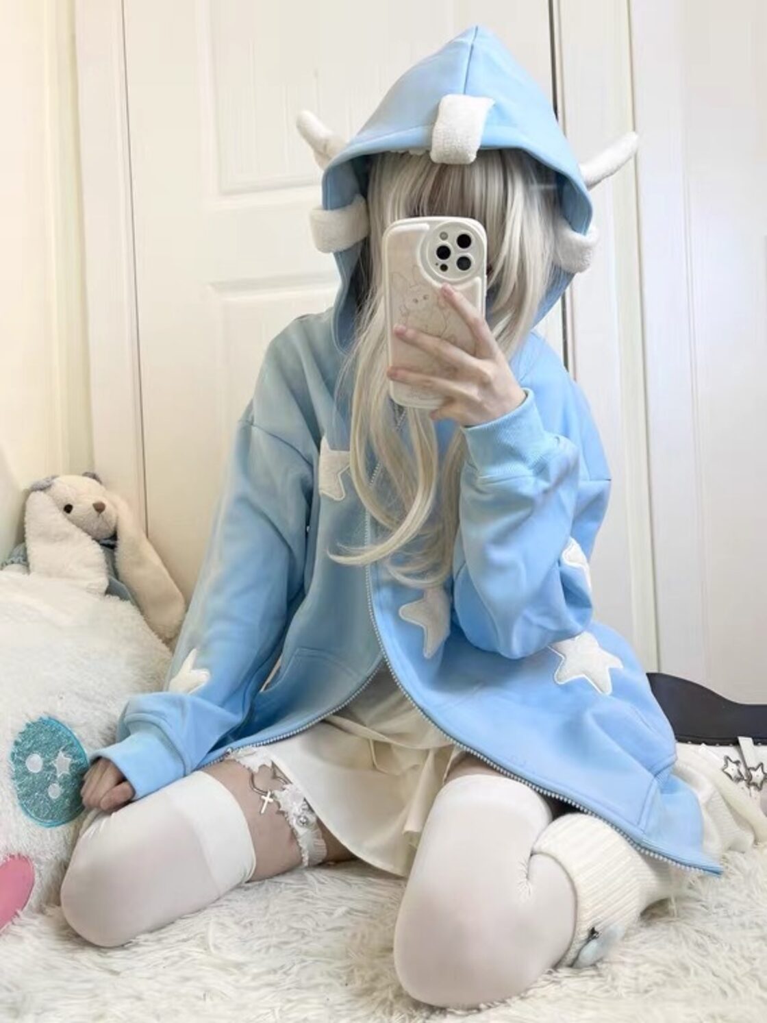 お取り寄せ】ゆめかわ 天使界隈 もこもこエンジェル スター パーカー 