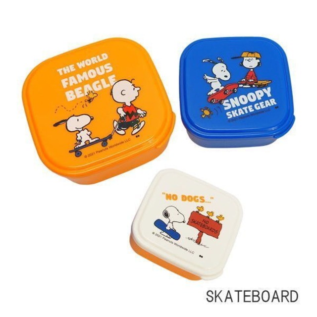 大西賢製販　PEANUTS スケートボード　スライドランチボックス3p