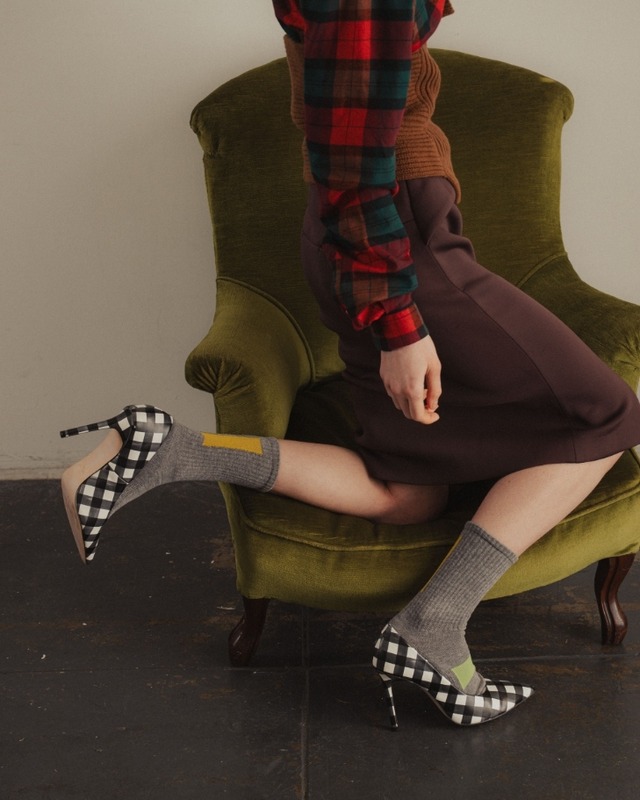 FAKUI / 【22-24cm】asymmetry  socks FK-273