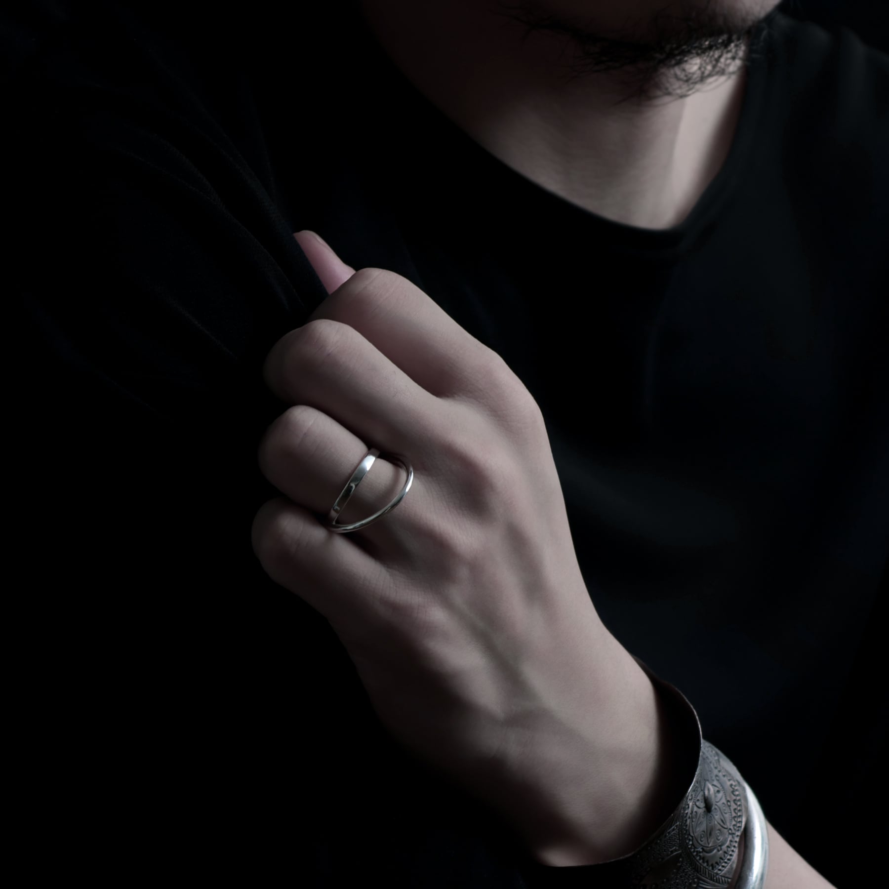 circle & oval overlap ring [luslep4] / Y2401CTR5247 | YArKA official