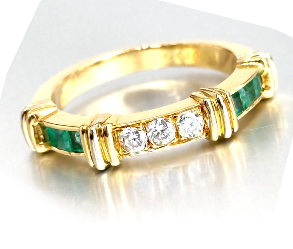 CARTIER カルティエ コンテッサ エメラルド ダイヤモンド リング K18