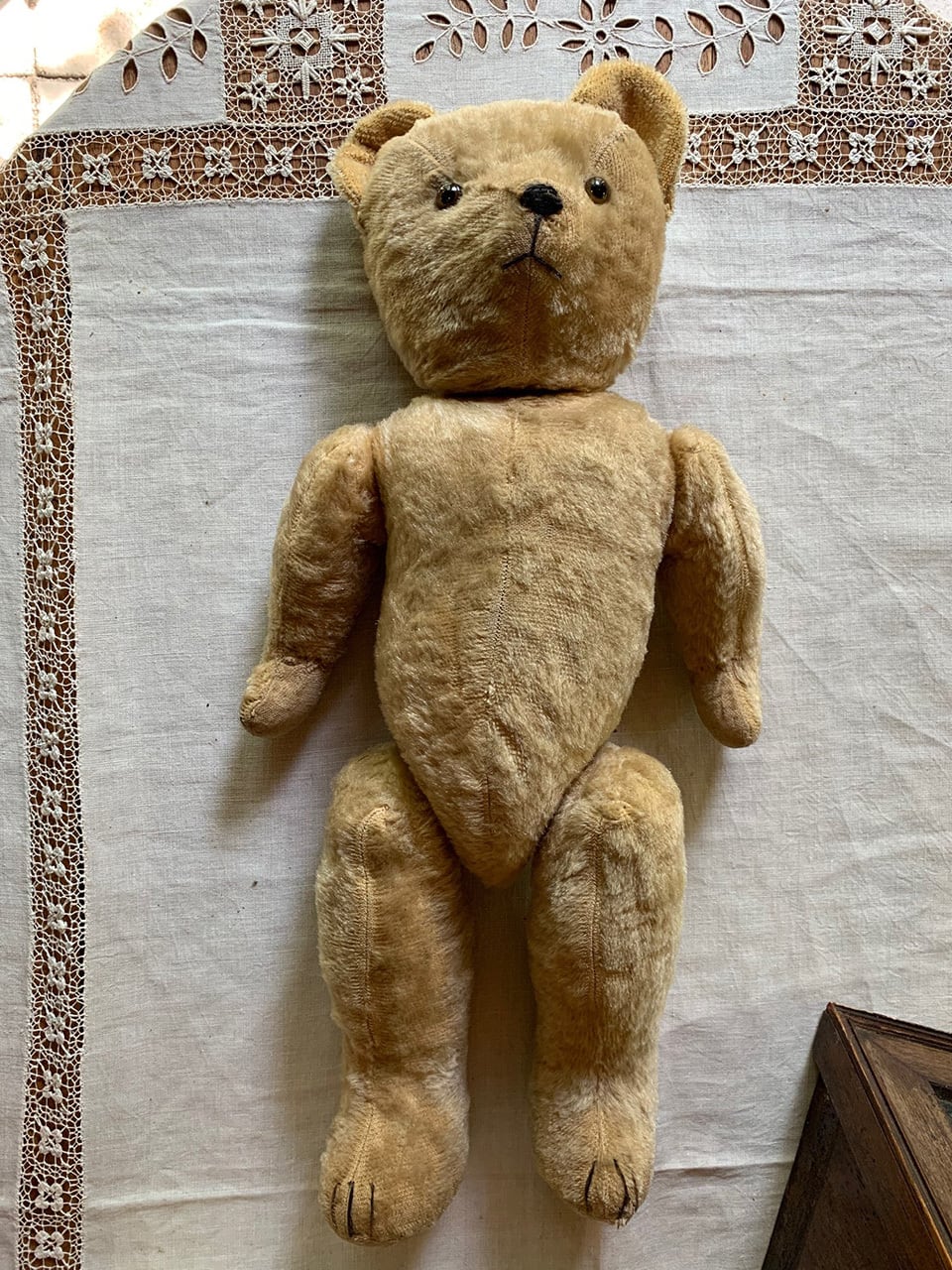 クリームベージュのベア くまのぬいぐるみ | Brocante de La Cocotte