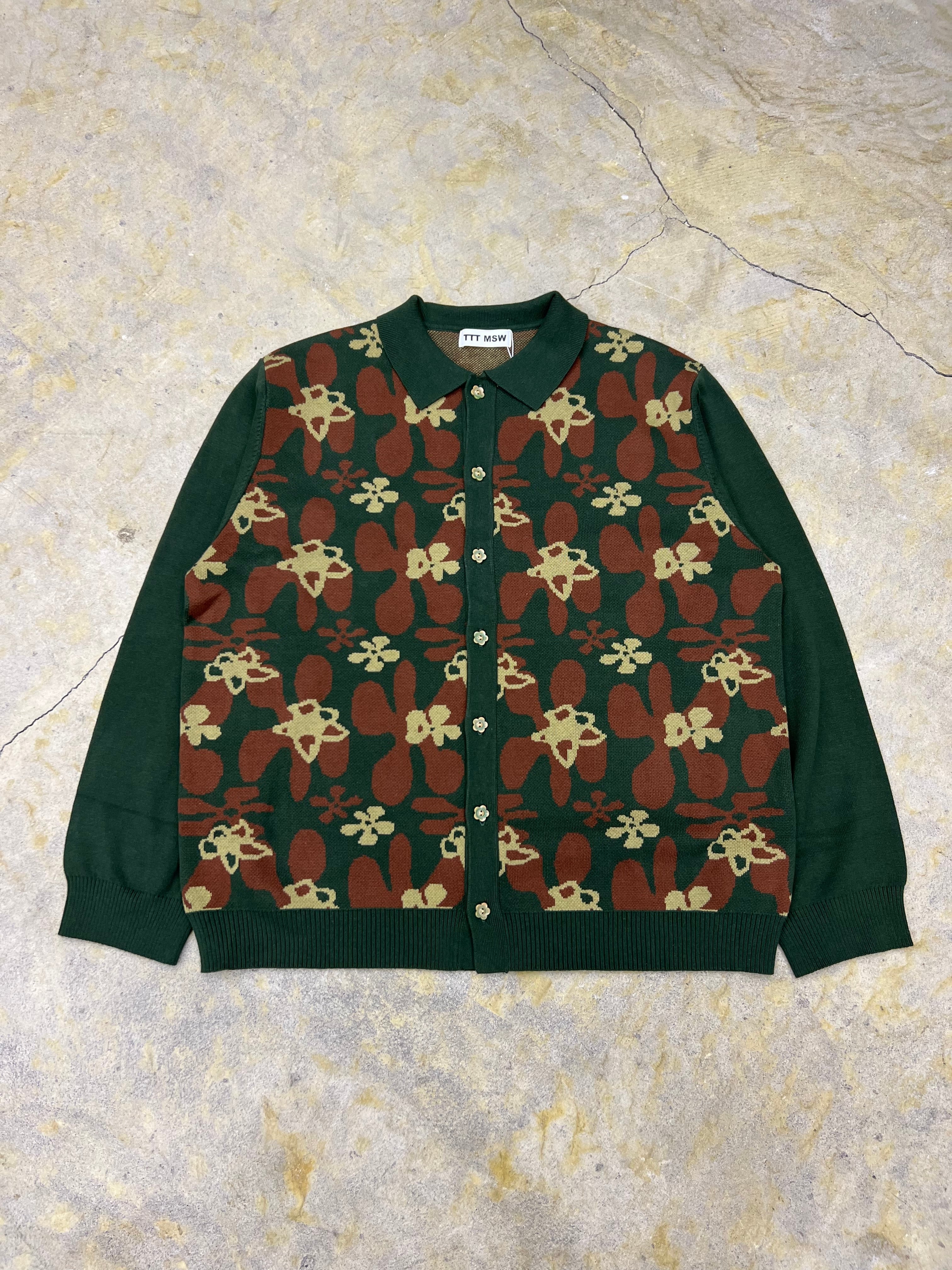 TTT MSW | Flower camo knit polo | green | HOWDAY