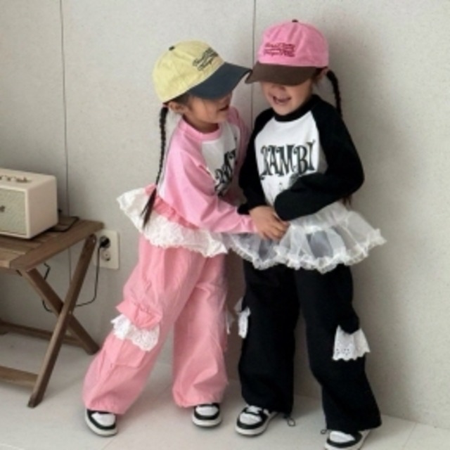 【取寄】boboj｜cargo lace pants｜カーゴレースパンツ｜S-JS｜kids｜26 spring