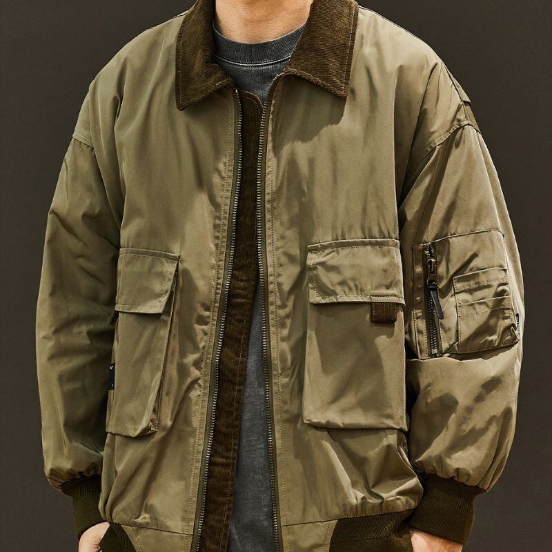 コーデュロイ襟カジュアルジャケット C10766