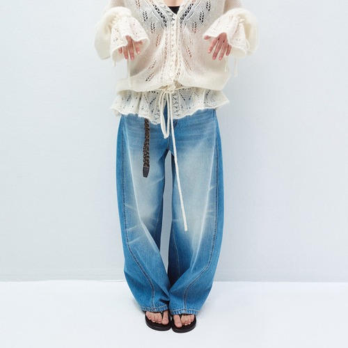 Wide Straight Denim Pants【3color】  T0751