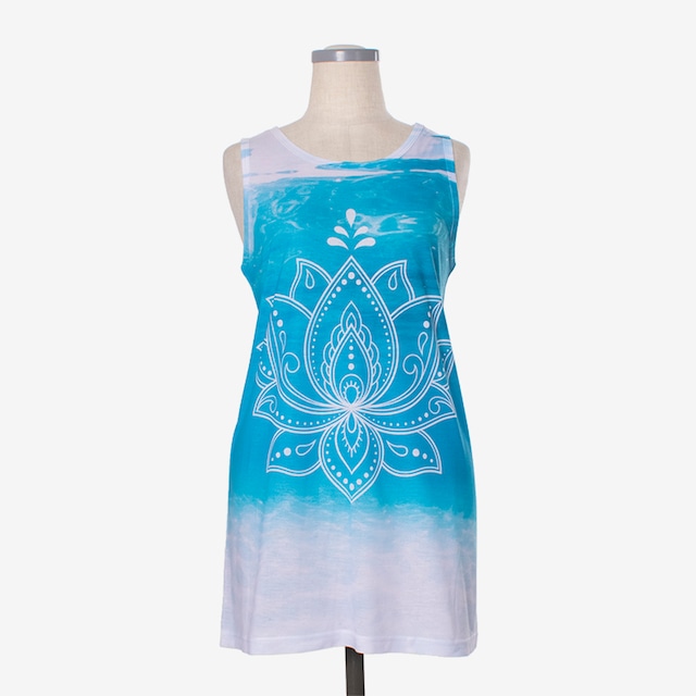 ヨガプリントタンク オーシャン４　Yoga Print tank top Ocean4