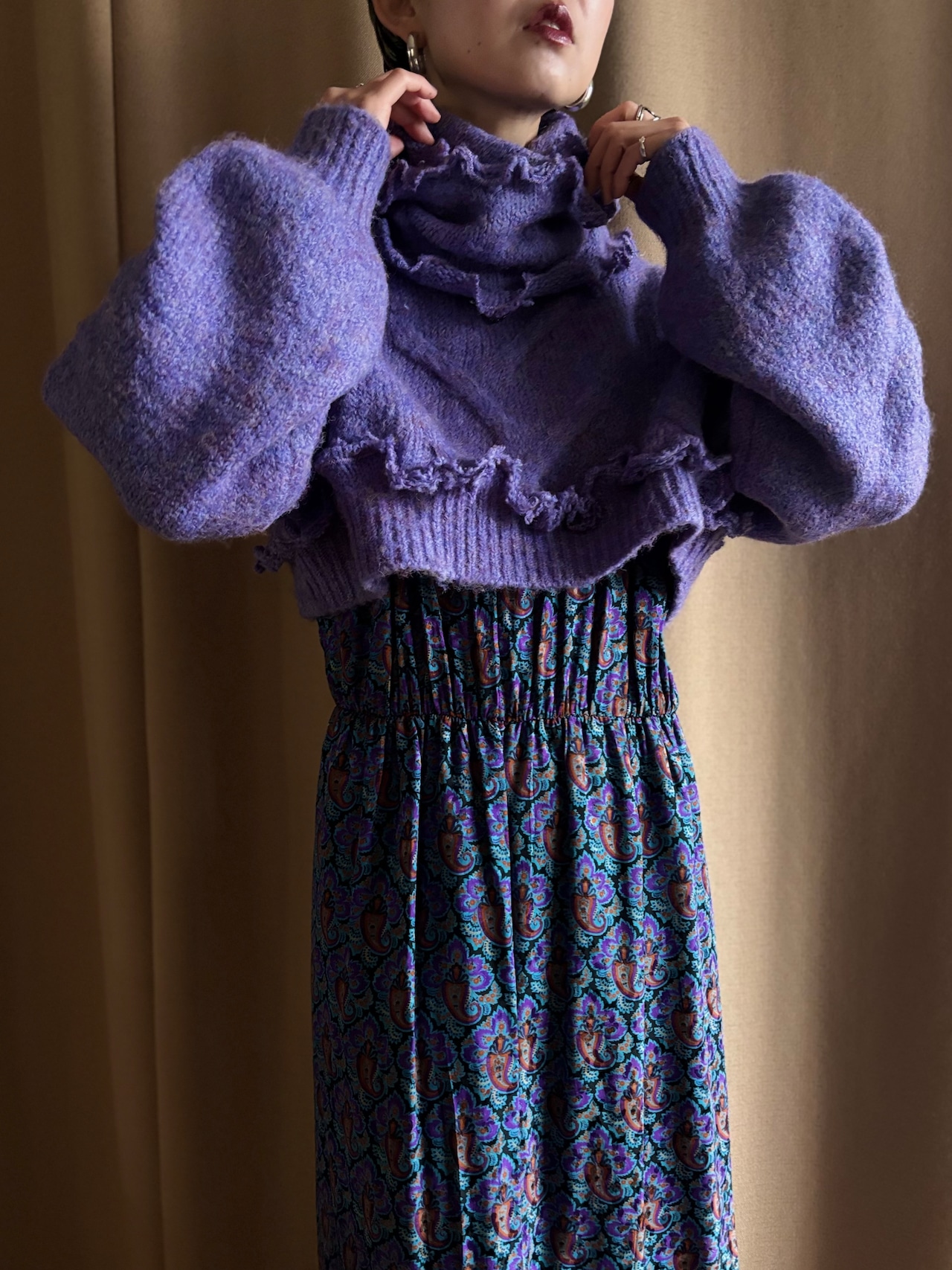 lavender color remake set knit-5123-12