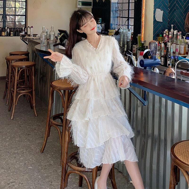 ドレス スプリングハイウェストウェストミディスカート 大人ガーリー スウィート キュート カジュアル 春物 萌量不足43891277003