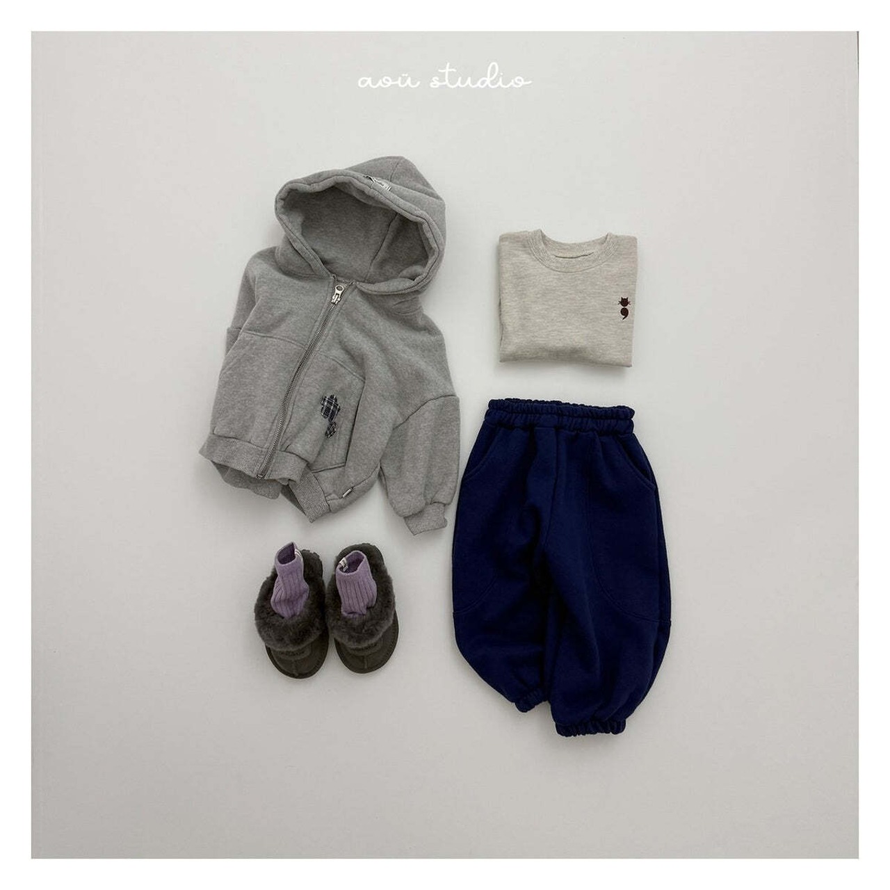 【取寄】aou studio セミTシャツ｜冬服｜韓国子供服