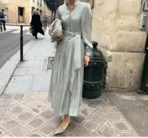 送料無料 未使用 発表会 舞台衣装 パーティ シック オーガンジー ワンピース フリー F [OPN2242]