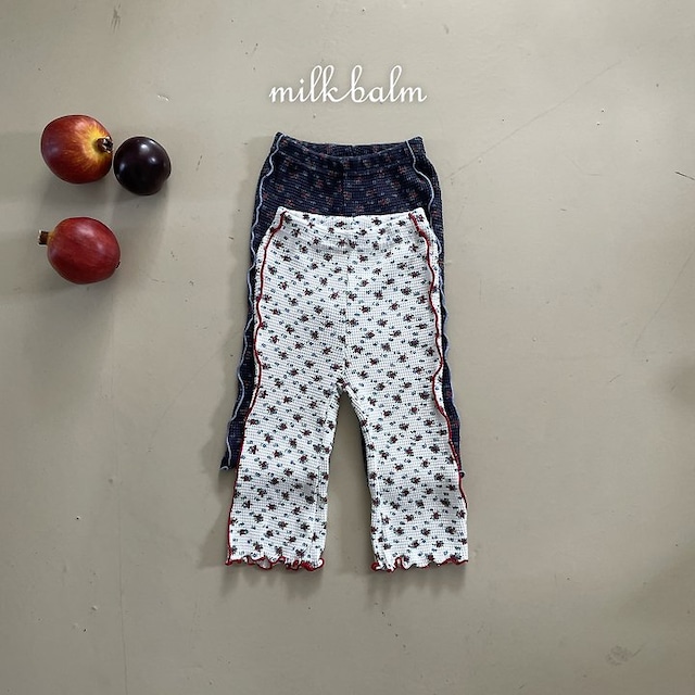 【取寄】milk balm|bloom waffle pants|ブルームワッフルパンツ|XS-XL|kids|26 autumn