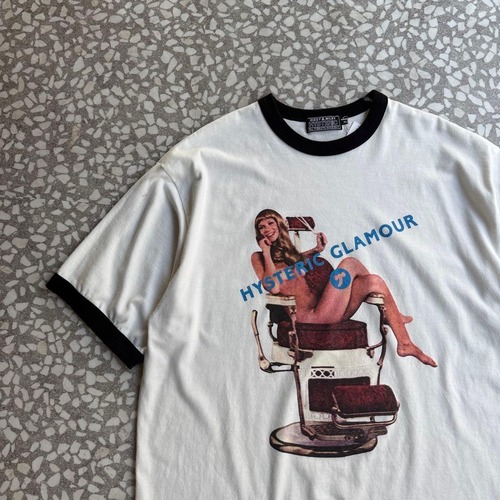 HYSTERIC GLAMOUR / Design ringer T-shirt  sizeXL