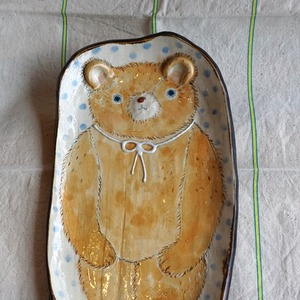 コンガリ舎　くぼともこ　ベア　長皿