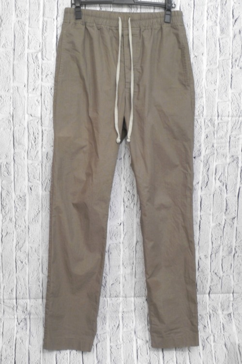 【名作】Rick Owens リックオウエンス 2022 S/S FOGACHINE期 ドローストリング コットン パンツ 46 DUST