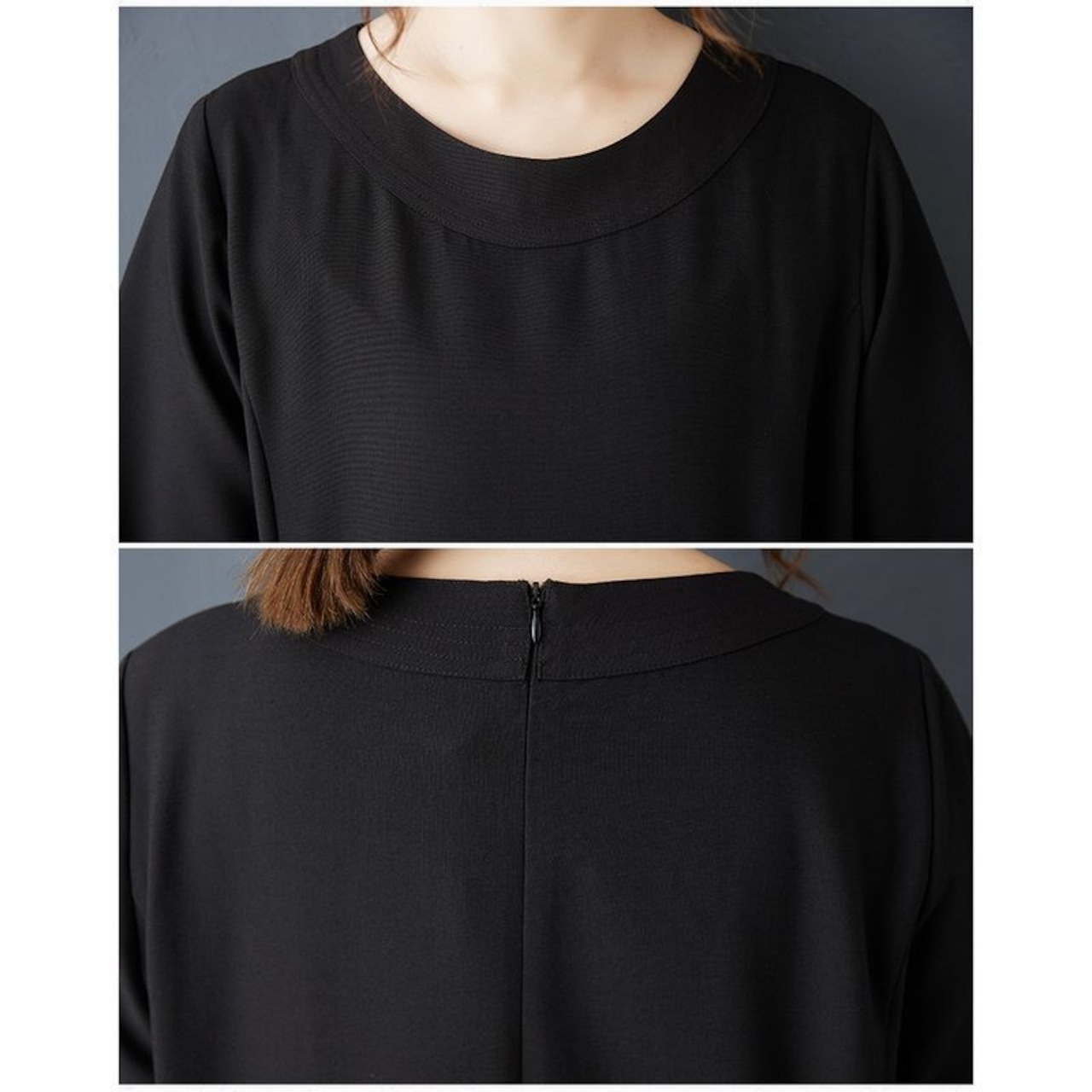 リボンポケット ロングワンピース  30231