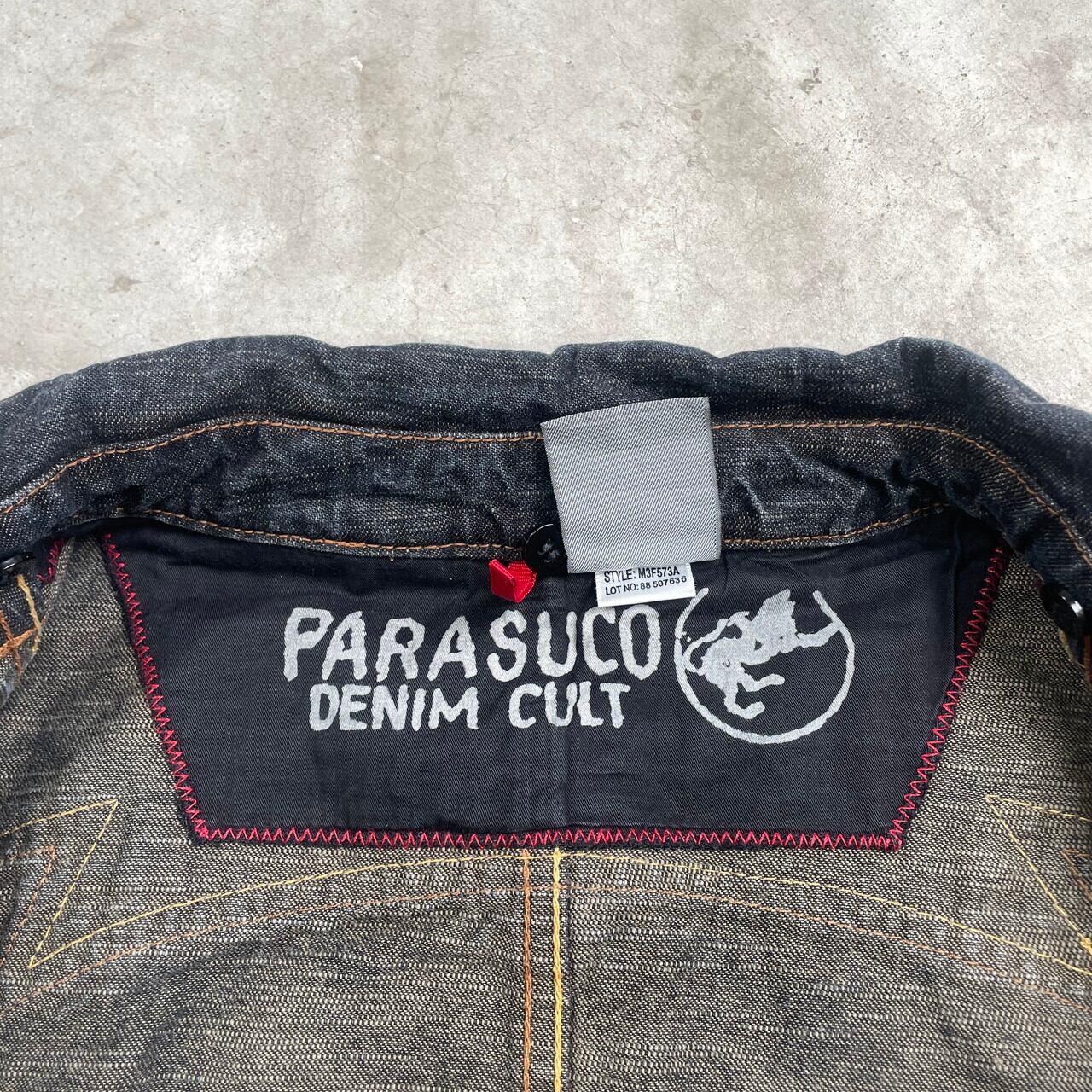 PARASUCO パラスコ デニムジャケット 4つポケ メンズXL 古着 デニム  