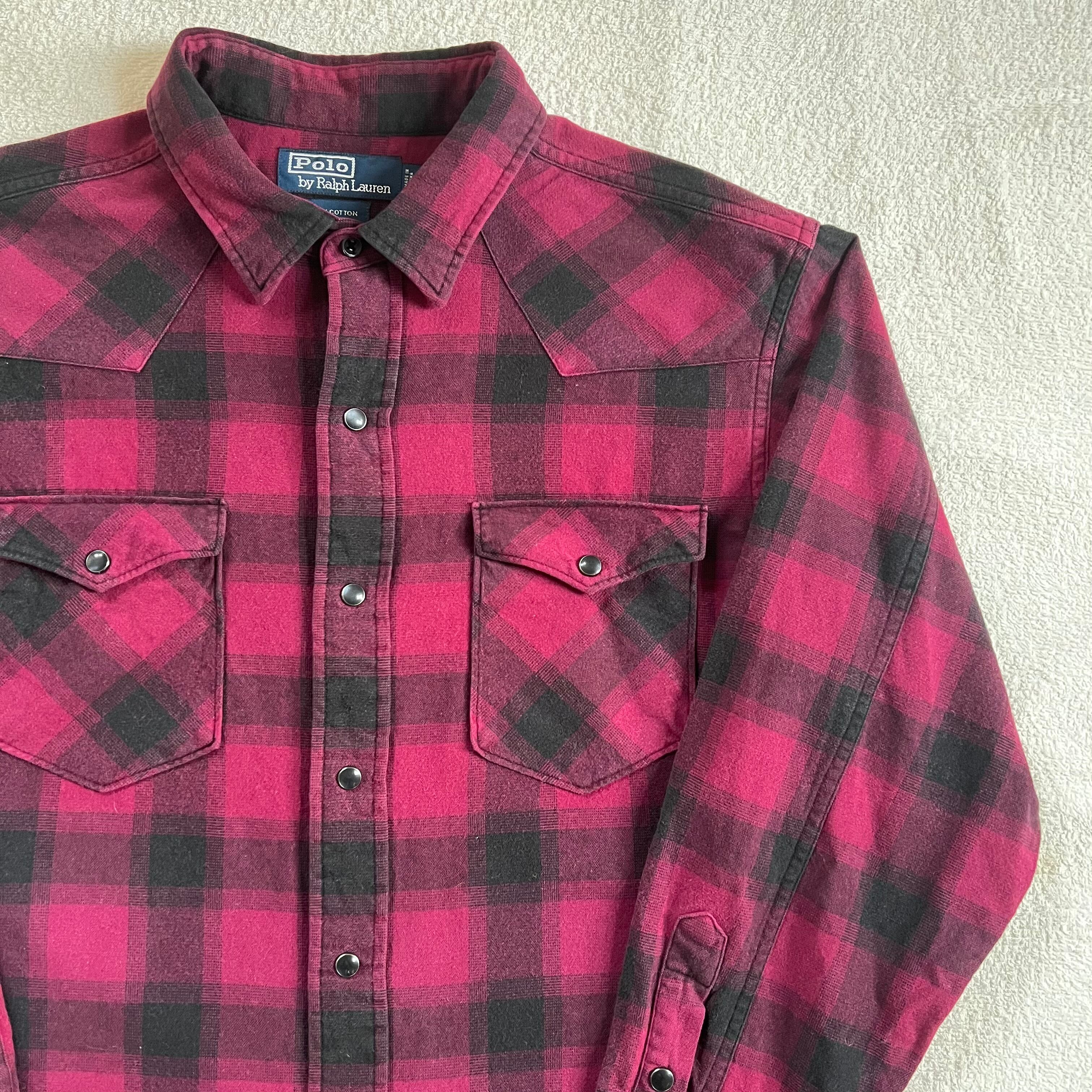 Ralph Lauren ラルフローレン 長袖 チェック シャツ L ネルシャツ