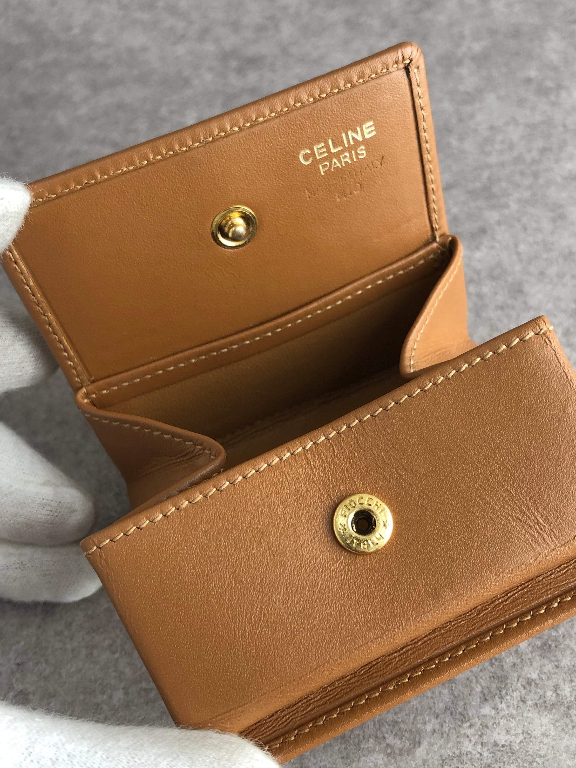CELINE セリーヌ マカダム 財布 ブラウン PVCレザー コインケース