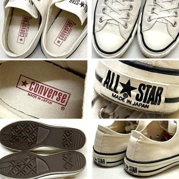 1点物◇日本製コンバース白オールスター27スニーカー古着メンズ8.5