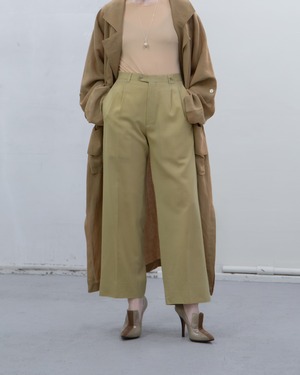 1980s Burberry - wool blend tucked trousers