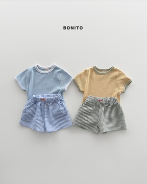 [BONITO] Vertical Shorts Set-up / [보니토] 세로줄반바지세트