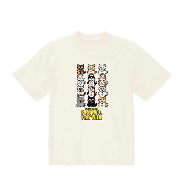 PRAY CATS｜祈る12匹の猫 プリントTシャツ  【CA0019】