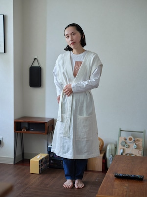 予約販売 Apron Onepiece /WHITE