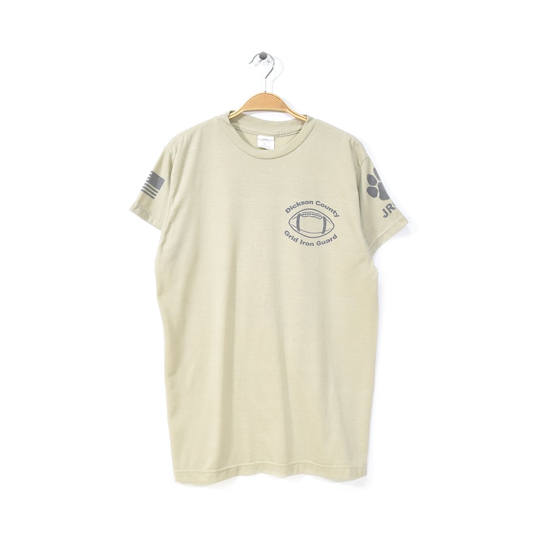 00s U.S.ARMY JROTC Tシャツ 袖プリント サンドベージュ ミリタリー アメカジ サイズM 古着 @BZ0115