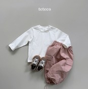 【取寄】teteco ラベルシングルTシャツ｜秋服｜韓国子供服｜ 26/AT